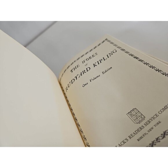 VTG The Works of Rudyard Kipling One Volume Edition Black's Readers Service Co - Picture 5 of 5